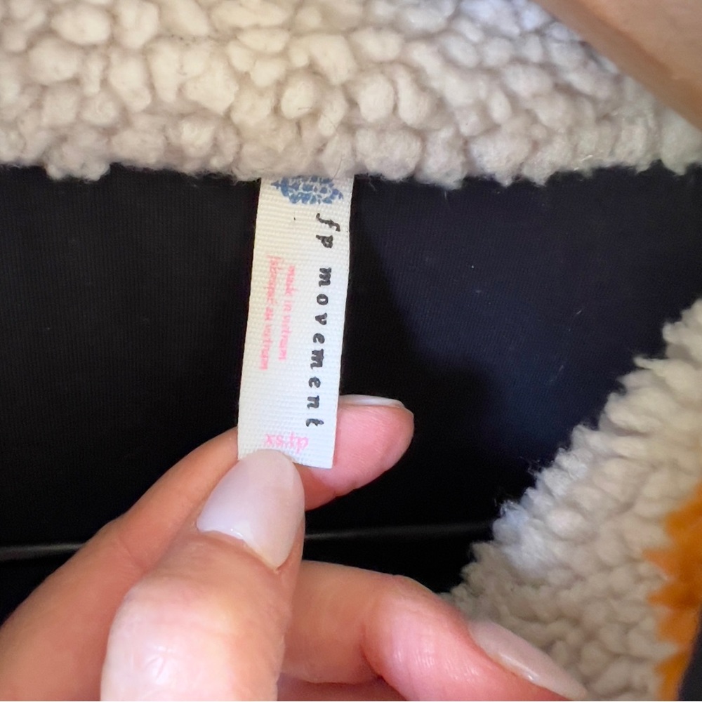 Free People FP Movement Hit The Slopes Printed Stripes Fleece Jacket in Stripes - Picture 7 of 7